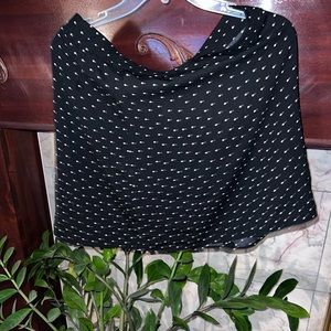 Black and white mini skirt